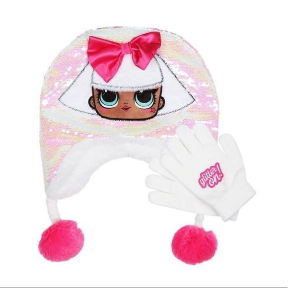 L.O.L. SURPRISE GIRLS Sequin Hat and Glove Set - Picture 2 of 6